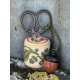 Vintage Cotton Reel Scissor Holder with Acorn - Green Vintage Cotton Reel Scissor Holder with Acorn - Green